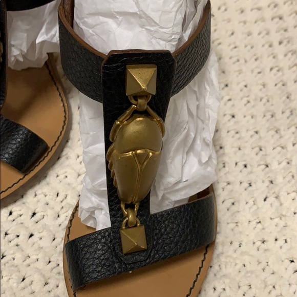 Vintage || Valentino Scarab T-Strap Sandal - Picture 2 of 7